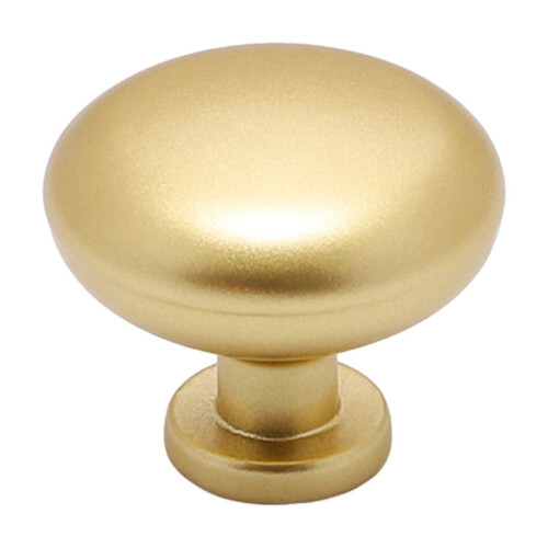 Brushed Gold Round Cabinet Knobs Zinc Alloy 10 Pack 2