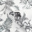 Cortina blackout floral verde antigo de 52x18 polegadas 3