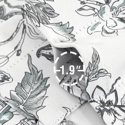Cortina blackout floral verde antigo de 52x18 polegadas 2