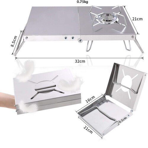 Folding Stainless Steel Burner Stand for Camping 1