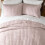 White Quilt Set with Gold Cross-Stitching Queen 3