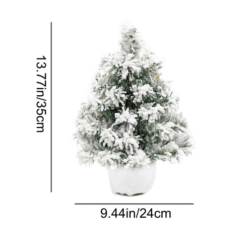 Mini albero di Natale artificiale da 35 cm, decorazione da scrivania. 2