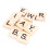 100 τεμάχια πλακάκια Scrabble Γράμματα Αλφάβητο Ξύλινα κομμάτια Αριθμοί Μενταγιόν 6