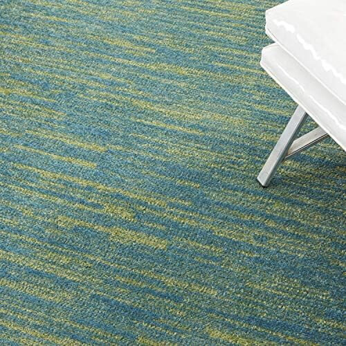 Home Essentials Solid Contemporary Blue Green 4' X 6' Area Rug, 4' X 6' 2