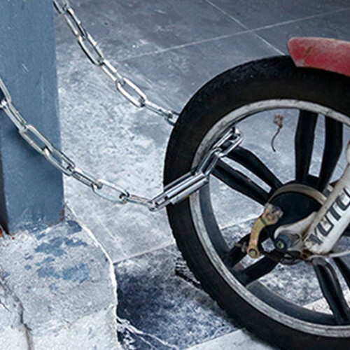 Worgeous Chain Lock Bike από μαγγάνιο, ασημένιο καλώδιο ποδηλάτου για ταξίδια 2