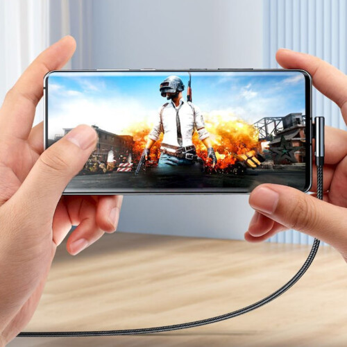 Εύκαμπτο καλώδιο γρήγορης φόρτισης USB C με οπτική οθόνη ισχύος για τηλέφωνα και 1