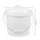 White Plastic Paint Bucket with Lid and Handle 1 Gallon 5