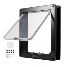 Dog Cat Flap Door ABS Plastic Gate XL Flap Doors for Cat & Puppy Safety Gate