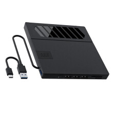 External CD/DVD Drive,USB 3.0 CD DVD Burner Player with 4 USB and 2 TF/ Card Slots,Disc Drive for Laptop PC