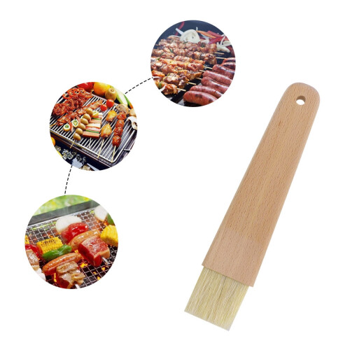 Pincel de confeitaria NIYANGLE com cerdas de javali para pincelar uniformemente massas com manteiga e ovo, marrom claro, 30 cm (12 polegadas). 2