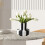 Vase à rayures noires et blanches pour comptoir, table à manger, salon 8