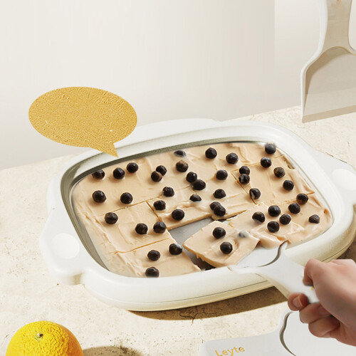 Multifunction Rolled Ice Cream Maker, White, 195x252x40mm