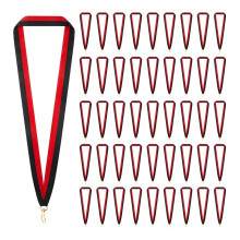 100 Unidades Cintas para el Cuello con Broches Presión,Medallas Sólidas, Cordones para Premios, Soportes Planos para Premios, para Competiciones