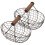 2 Metal Wire Egg/Fruit Baskets w/ Handle - Portable Picnic/Bread Storage (Black) 2