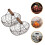 2 Metal Wire Egg/Fruit Baskets w/ Handle - Portable Picnic/Bread Storage (Black) 4