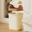 Τετράγωνος κάδος απορριμμάτων μπάνιου με καπάκι, έλεγχος οσμών, διπλής 4