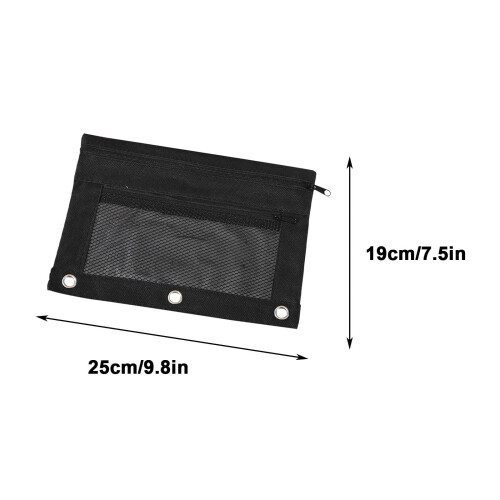 Pencil Pouch Oxford Fabric 3-Ring Zipper 5-Pack 2
