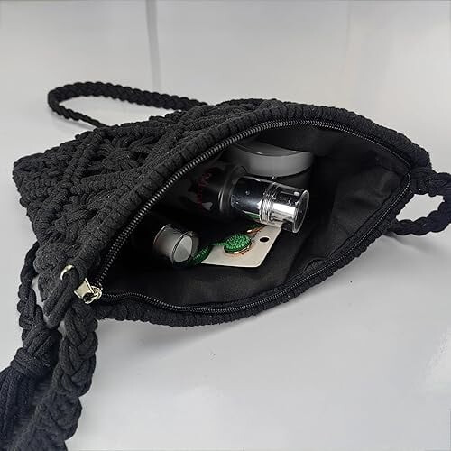 Τσάντα ώμου Boho Crossbody, χειροποίητη τσάντα ώμου από βαμβακερό σχοινί, καλοκαιρινές 2
