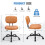 Chaise de bureau d'intérieur à dossier bas et hauteur réglable, marron 2