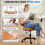 Chaise de bureau d'intérieur à dossier bas et hauteur réglable, marron 3