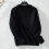 Women's Solid Black Sweater with Ribbed Cuffs, Size L 3