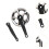 Amleso Crankset Riding Εύκολη εγκατάσταση Ρυθμιζόμενος βραχίονας στροφάλου Εξωτερικός 6