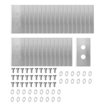 30Pcs Stainless Steel Double Hole Mower Blades Set with Washers & Screws Lawn Cutting Blades for Luba Robot