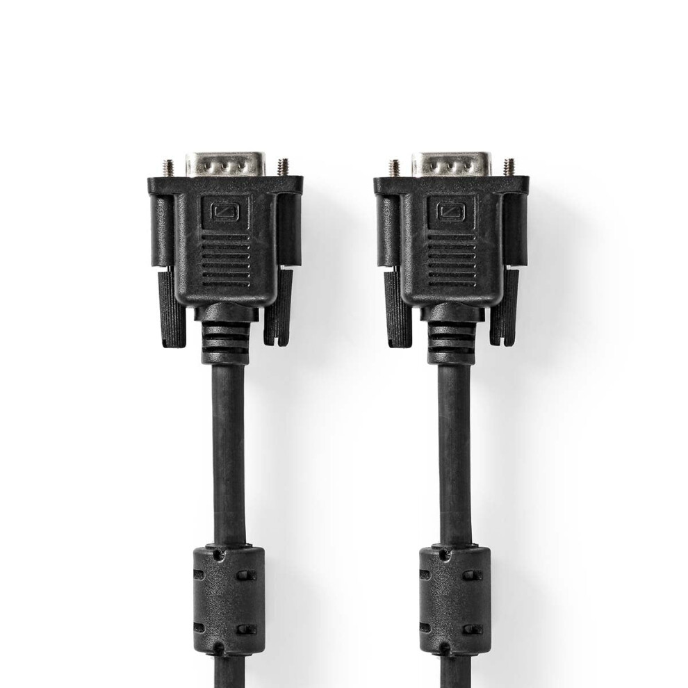 Vga Cable | Vga Male | Vga Male | Nickel Plated | Maximum Resolution: 1280X768 | 10.0 M | Round | Abs | | Label Black 5412810421275