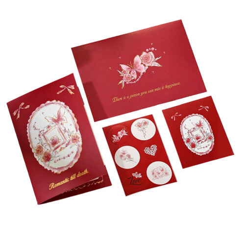 3D Pop-Up Ευχετήρια Κάρτα με Τριαντάφυλλα Vintage Floral Design 1