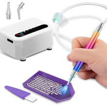 Rhinestone Painting Tool Vacuum Rhinestone Art Painting Pen Kit for Adults with Storage Tray Accessories