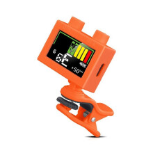Cherub WST-570Li Guitar Tuner Rechargeable Color Screen Clip- Tuner for Chromatic Violin Guitar Bass Ukulele Orange