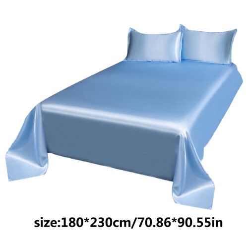 Σετ σατέν σεντόνια Queen Size, πολυτελή μαλακά μεταξωτά σεντόνια, μεταξωτά σεντόνια, 1 2