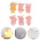 Μαγνήτες ψυγείου Masteelf Pink Piggy από μαγνητικό PVC για διακόσμηση 6 τεμάχια 3