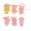 Μαγνήτες ψυγείου Masteelf Pink Piggy από μαγνητικό PVC για διακόσμηση 6 τεμάχια 5
