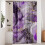 Cortina de chuveiro para banheiro em mármore roxo com ganchos, 72 x 84 polegadas 3
