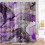 Cortina de chuveiro para banheiro em mármore roxo com ganchos, 72 x 84 polegadas 4