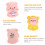 Μαγνήτες ψυγείου Masteelf Pink Piggy από μαγνητικό PVC για διακόσμηση 6 τεμάχια 8