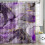 Cortina de chuveiro para banheiro em mármore roxo com ganchos, 72 x 84 polegadas 6