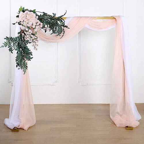 BalsaCircle Blush18feet Sheer Organza Curtain Panel Backdrop Drape Window Decorations 2