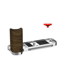 For  X-E5 Camera Wood Hand Grip Handle Aluminum Base X-E5 Grip L-Plate L-Shaped Cold Shoe Grip Accessory Silver