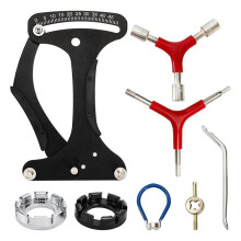 8 Pieces Bicycle Spoke Tension Meter Wrench Repair Tool Set, Adjustment Bike Bicycle Spoke Indicator Tensiometer Wrench