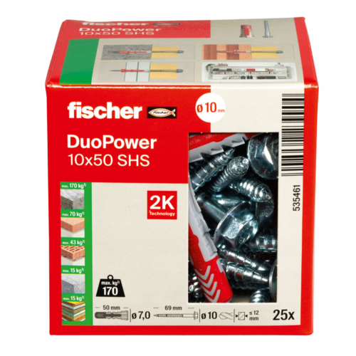 Fischer FISCHER DUOPOWER STIK 10x50 S 25 stk. 2