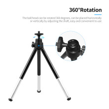 Schwarzes Aluminium-Mini-Stativ 14,5  2,5  2,5 cm