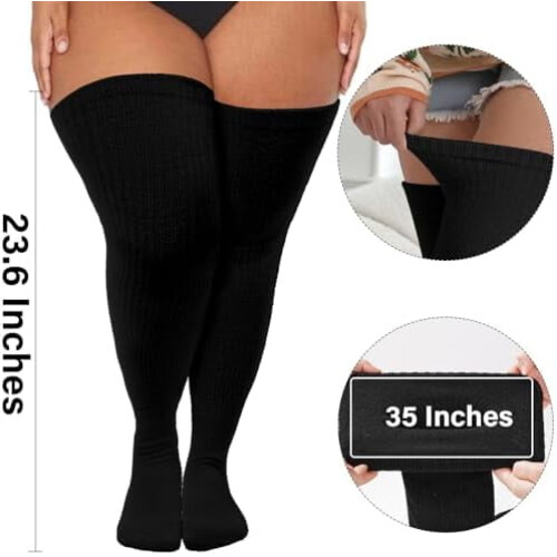 Κάλτσες Plus Size Μέχρι τον Μηρό Γυναικείες Κάλτσες Μέχρι τον Μηρό Μαλακές Κάλτσες 1