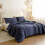 Navy Blue Twin/Twin XL Comforter Set 1 Piece Comforter + 1 4