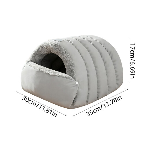 Karymi Pet Bed & Villa – Αφαιρούμενη, ζεστή φωλιά γάτας/σκύλου για τον χειμώνα, δώρο για την 2