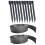 1 Set Black PE Landscape Edging for Garden Borders Edging L-shaped Style 4