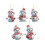 Enfeites de Natal planos em acrílico com boneco de neve (5 peças) 2