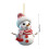 Enfeites de Natal planos em acrílico com boneco de neve (5 peças) 3