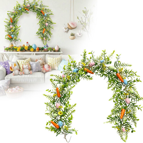 Easter Egg Garland with Carrots & Daisies 1